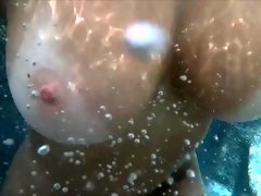 Katee Life Big Tits Underwater in pool