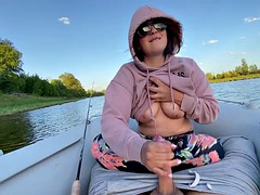Quick wank on the boat