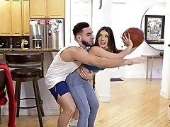Sweet ass cheerleader loves cum on her hairy snatch after great cam fucking