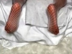 Final Moments of A Black Girl in Fishnets Getting Fuck by White Dick