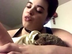femboy wishes he was throating real cock