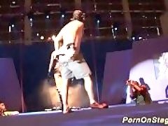 Extreme fetish porn on public stage