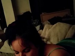 Mexican brunette wife blowjob cum in mouth