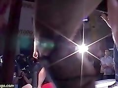 skinny girl fucked on public stage