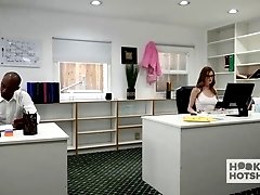 Cute office slut bangs with random guy after works done