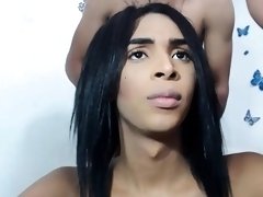 Crazy transsexual group sex