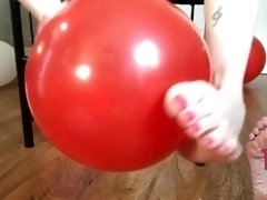 balloon foot tease