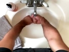 Double Fisting His Cracked and Ruined Sink