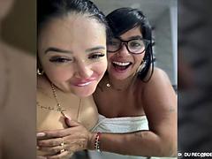 Babes with Big Tits Kiss, Eat Pussy and Squirt